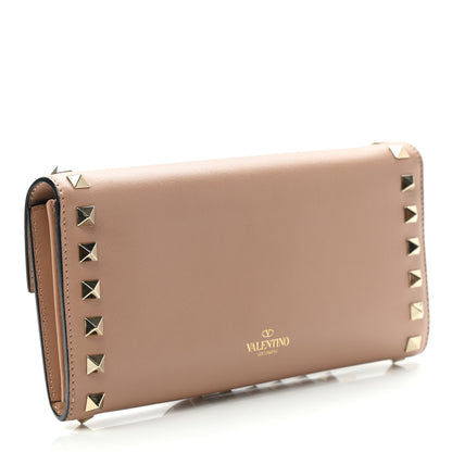 Valentino Garavani Calfskin Rockstud Wristlet Wallet Soft Noisette 3 of 9