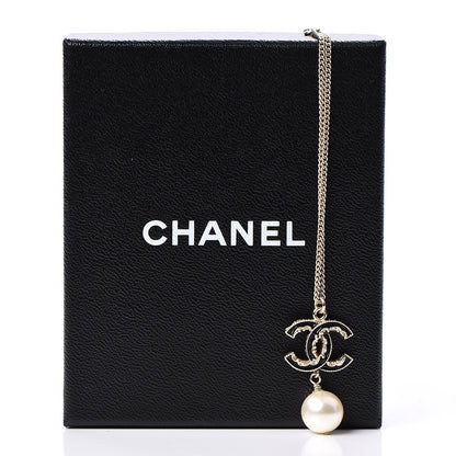 Chanel Enamel Pearl CC Baroque Pendant Necklace Black Gold 5 of 5