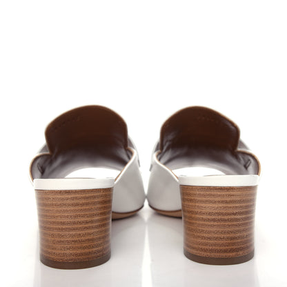 Hermes Calfskin Alma Sandals 38 White 7 of 13