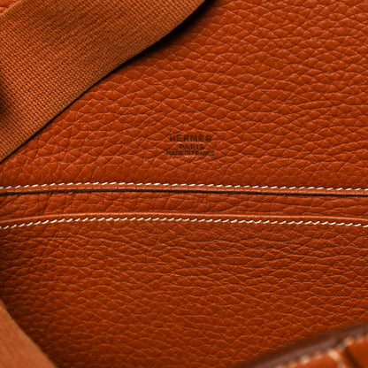 Hermes Taurillon Clemence Sherpa Backpack Gold 5 of 19