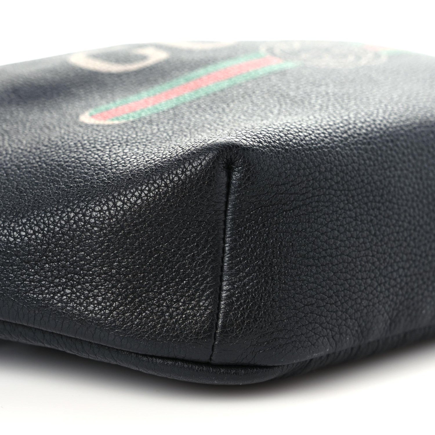 Gucci Grained Calfskin Logo Belt Bag Black 5 of 12
