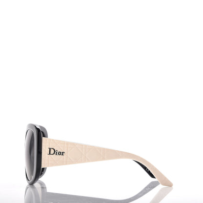Christian Dior Cannage Dior Lady Lady 1 Sunglasses Black Ivory 3 of 9