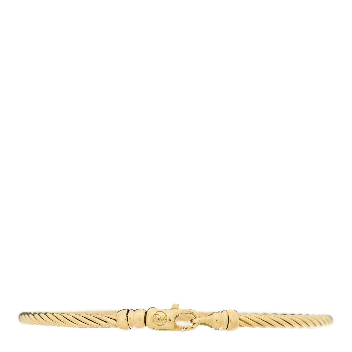 18K Yellow Gold 3mm Cable Bangle Bracelet