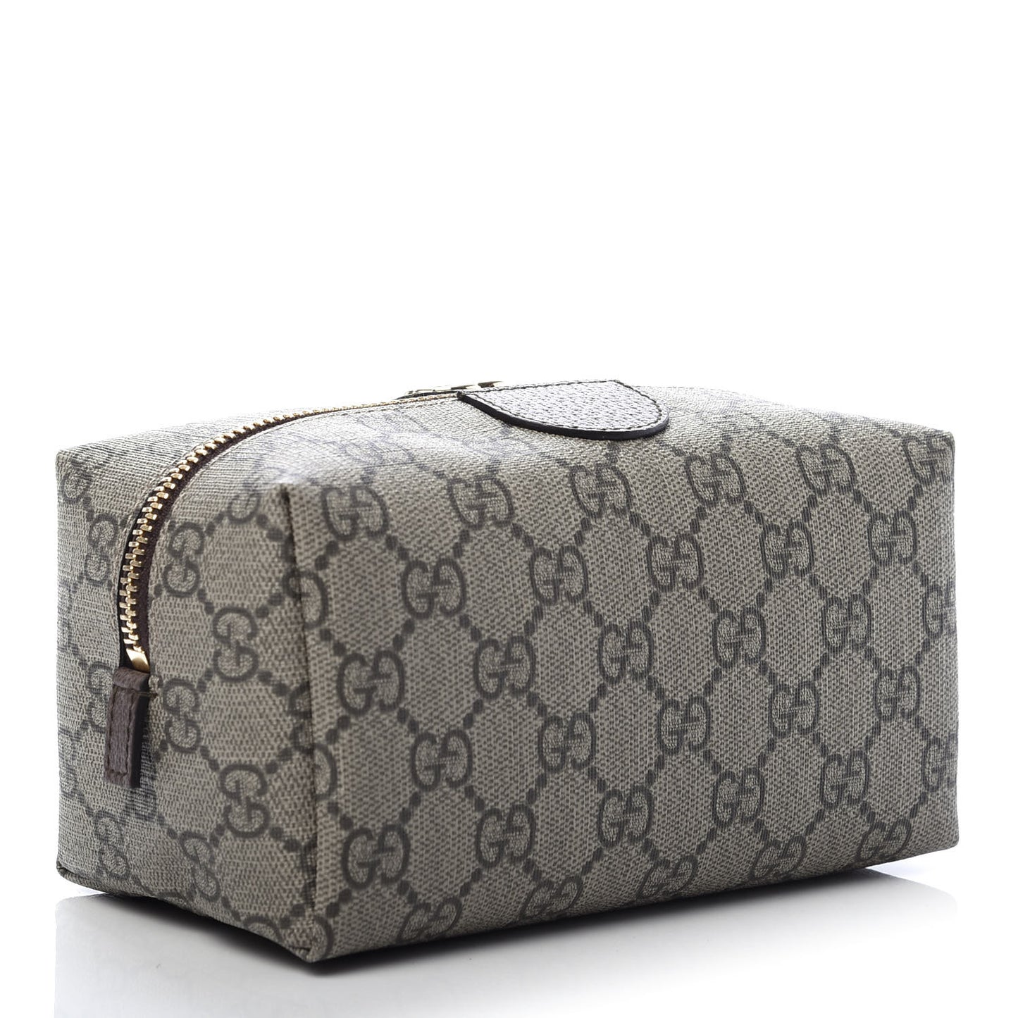 Soft GG Supreme Monogram Calfskin Medium Ophidia Cosmetic Case Beige Ebony New Acero