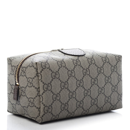 Gucci Soft GG Supreme Monogram Calfskin Medium Ophidia Cosmetic Case Beige Ebony New Acero 3 of 8
