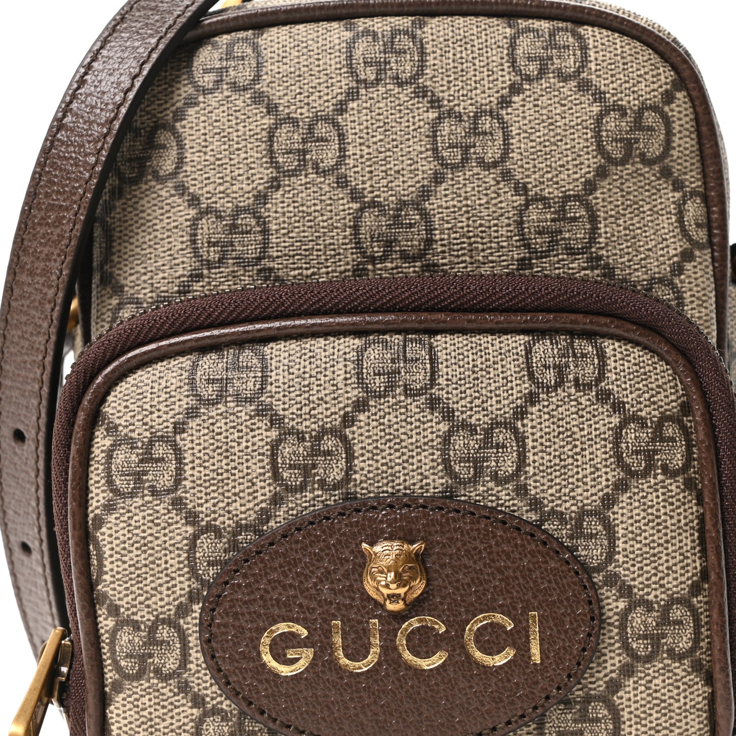 GG Supreme Monogram Mini Neo Vintage Double Zip Messenger Bag Beige New Acero Crop