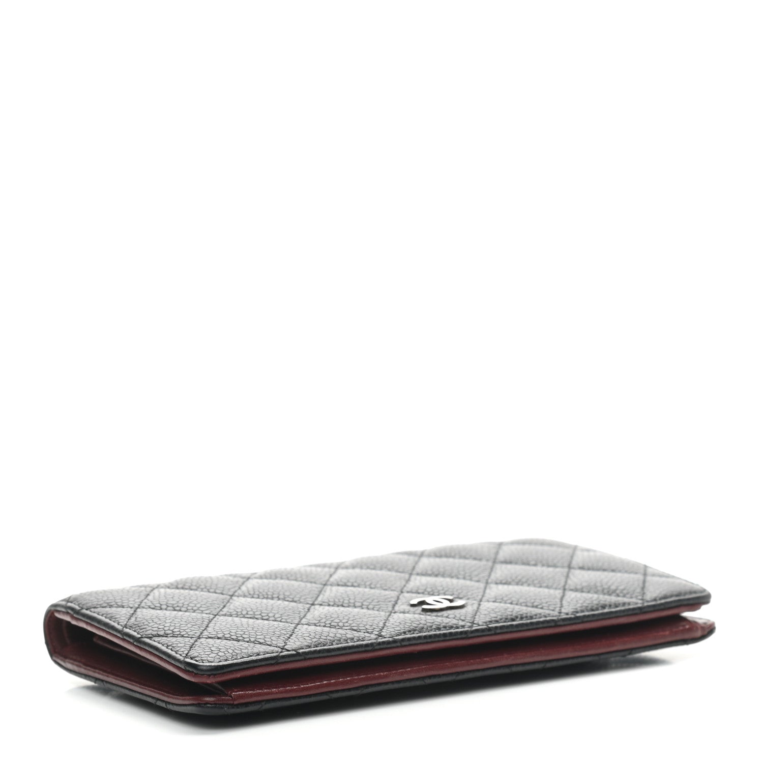 Chanel Caviar Quilted Yen Wallet Black 4 of 6