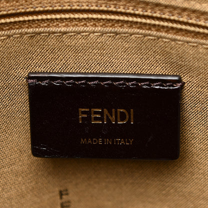 Fendi Zucca Spalmati Patent Zucchino Screen Print Medium Roll Tote Tobacco Multicolor Black 6 of 15