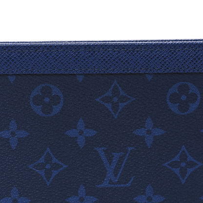 Louis Vuitton Monogram Eclipse Pochette Voyage MM Pacific Blue 7 of 9