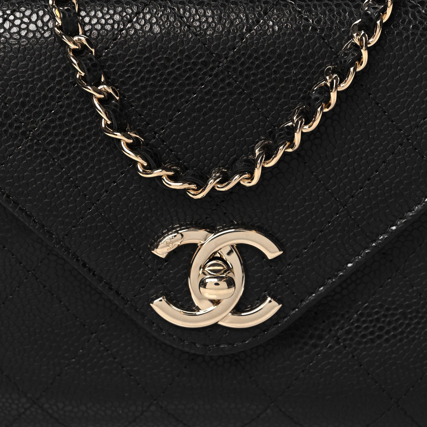Chanel Caviar Envelope Wallet On Chain WOC Black 8 of 11