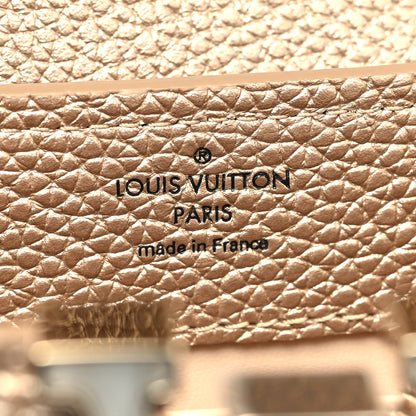 Louis Vuitton Metallic Taurillon Embellished Flower Crown Mini Capucines Gold 6 of 10