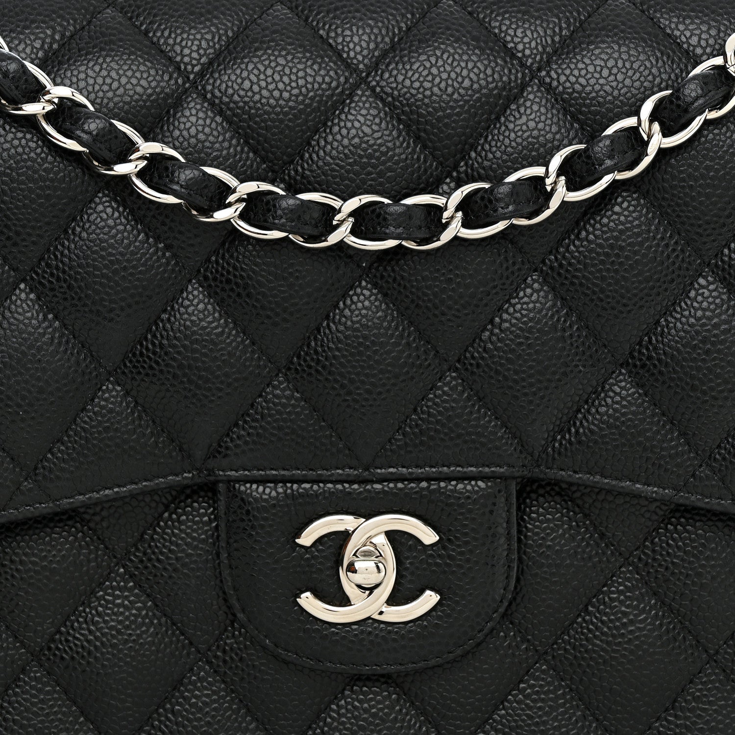 Chanel Caviar Quilted Jumbo Double Flap Black 8 of 12