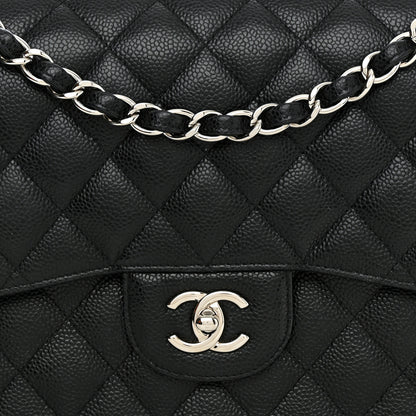 Chanel Caviar Quilted Jumbo Double Flap Black 8 of 12