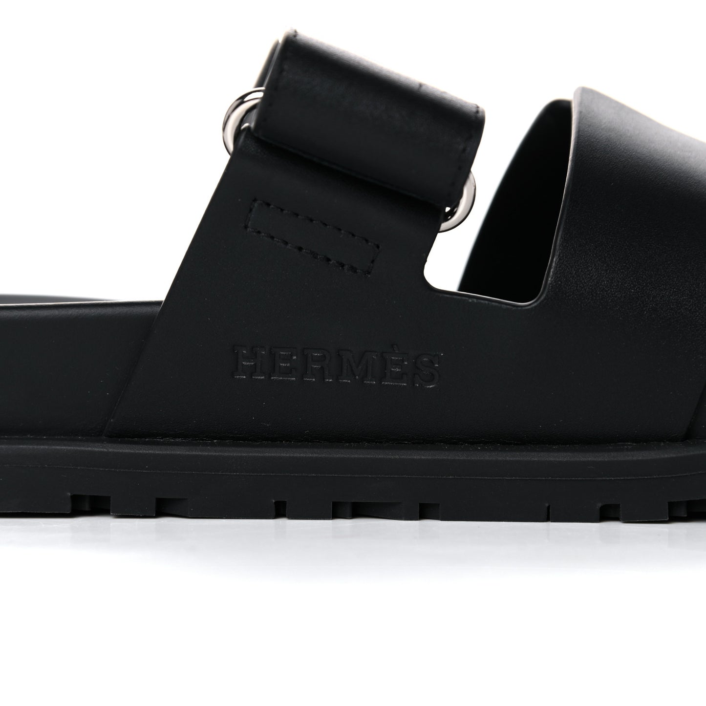 Calfskin Womens Chypre Sandals 41.5 Black