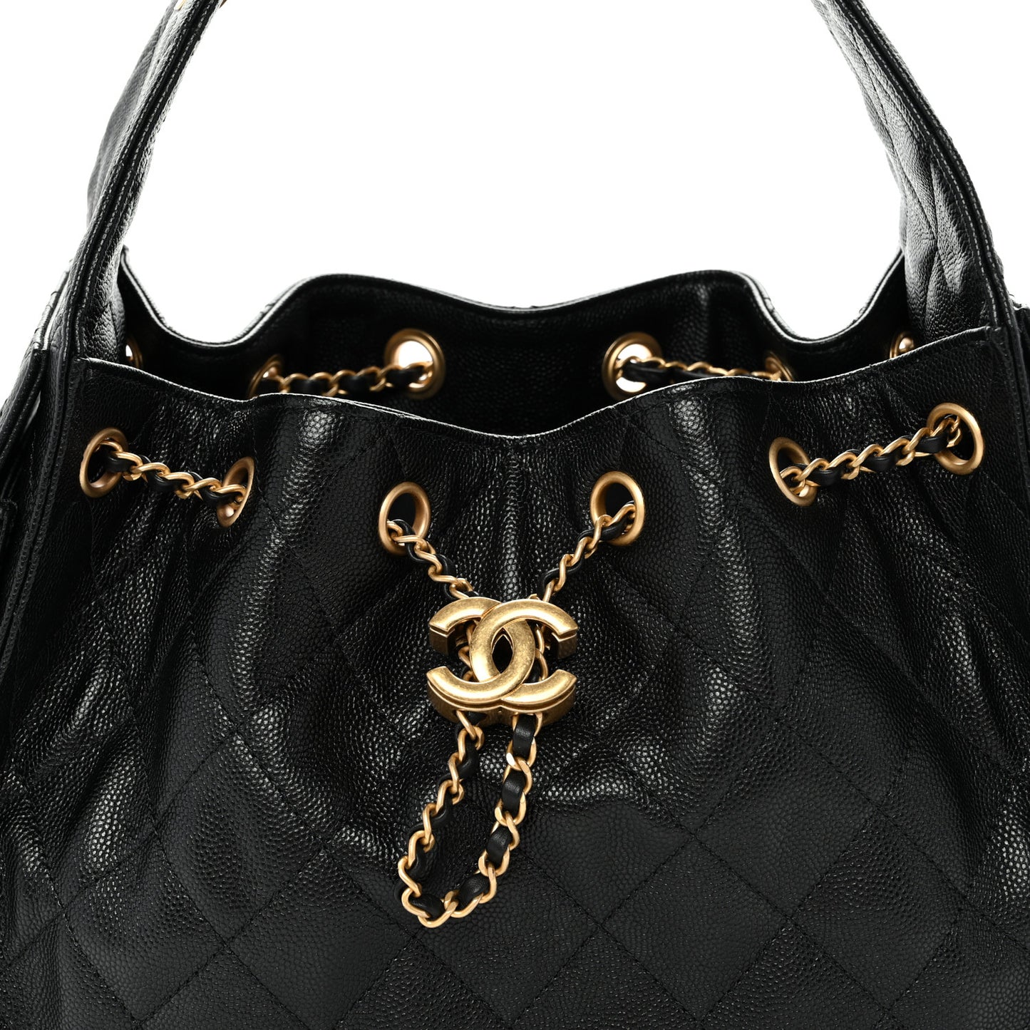 Caviar Quilted Small Chanel 25 Handbag Black