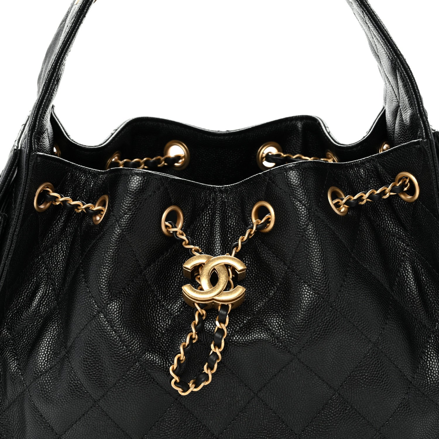 Chanel Caviar Quilted Small Chanel 25 Handbag Black 8 of 11