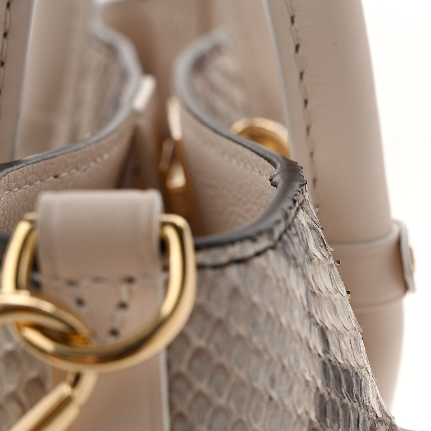 Louis Vuitton Calfskin Karung Snakeskin Mahina On My Side PM Quartz White 14 of 14