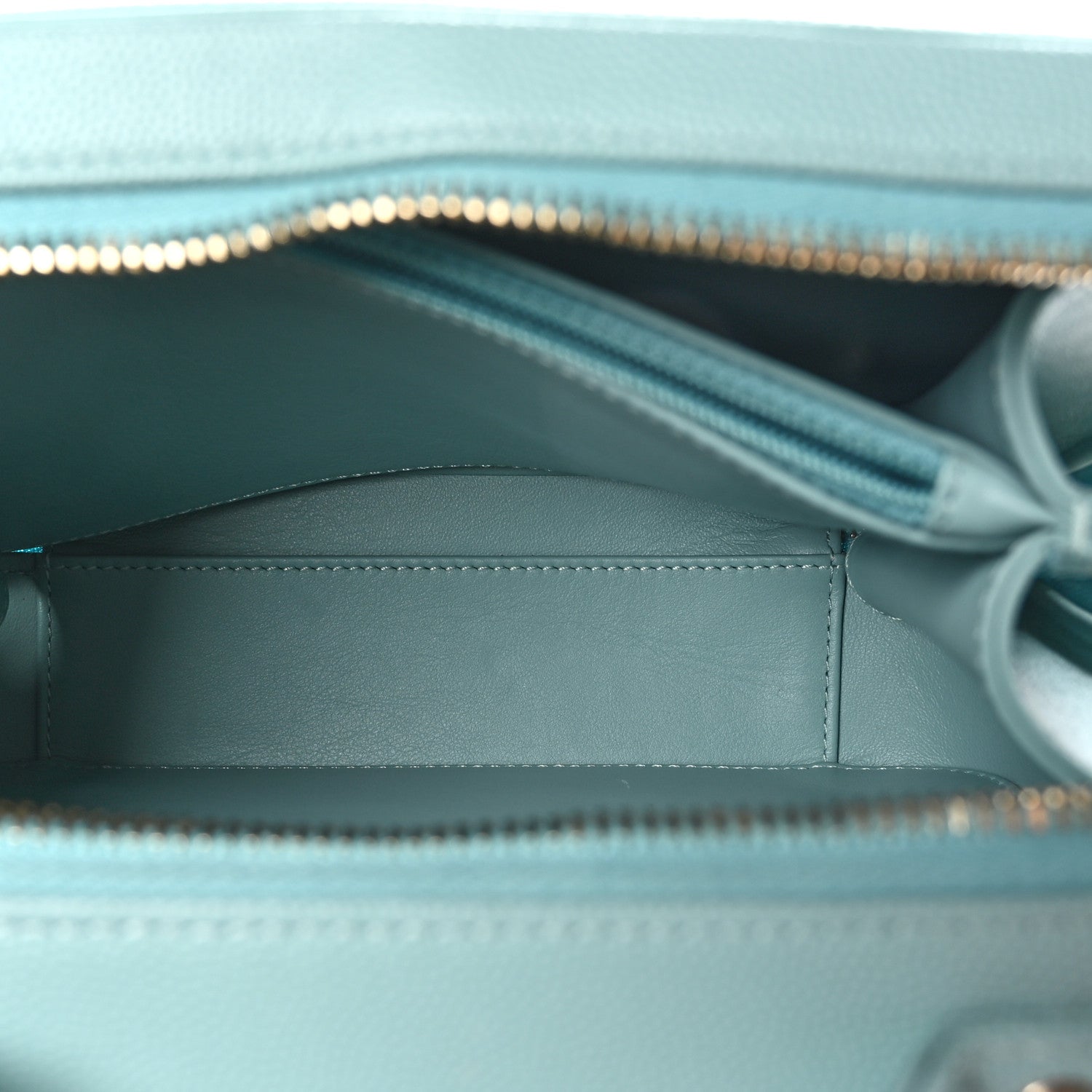 Chanel Caviar Quilted Medium CC Filigree Vanity Case Light Blue 5 of 11