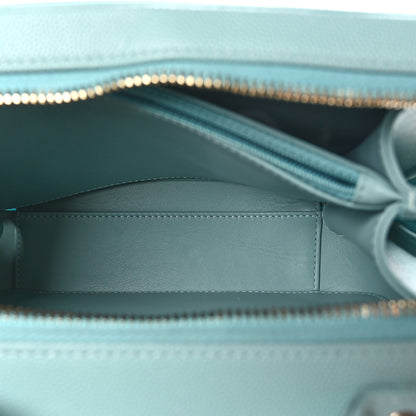 Chanel Caviar Quilted Medium CC Filigree Vanity Case Light Blue 5 of 11