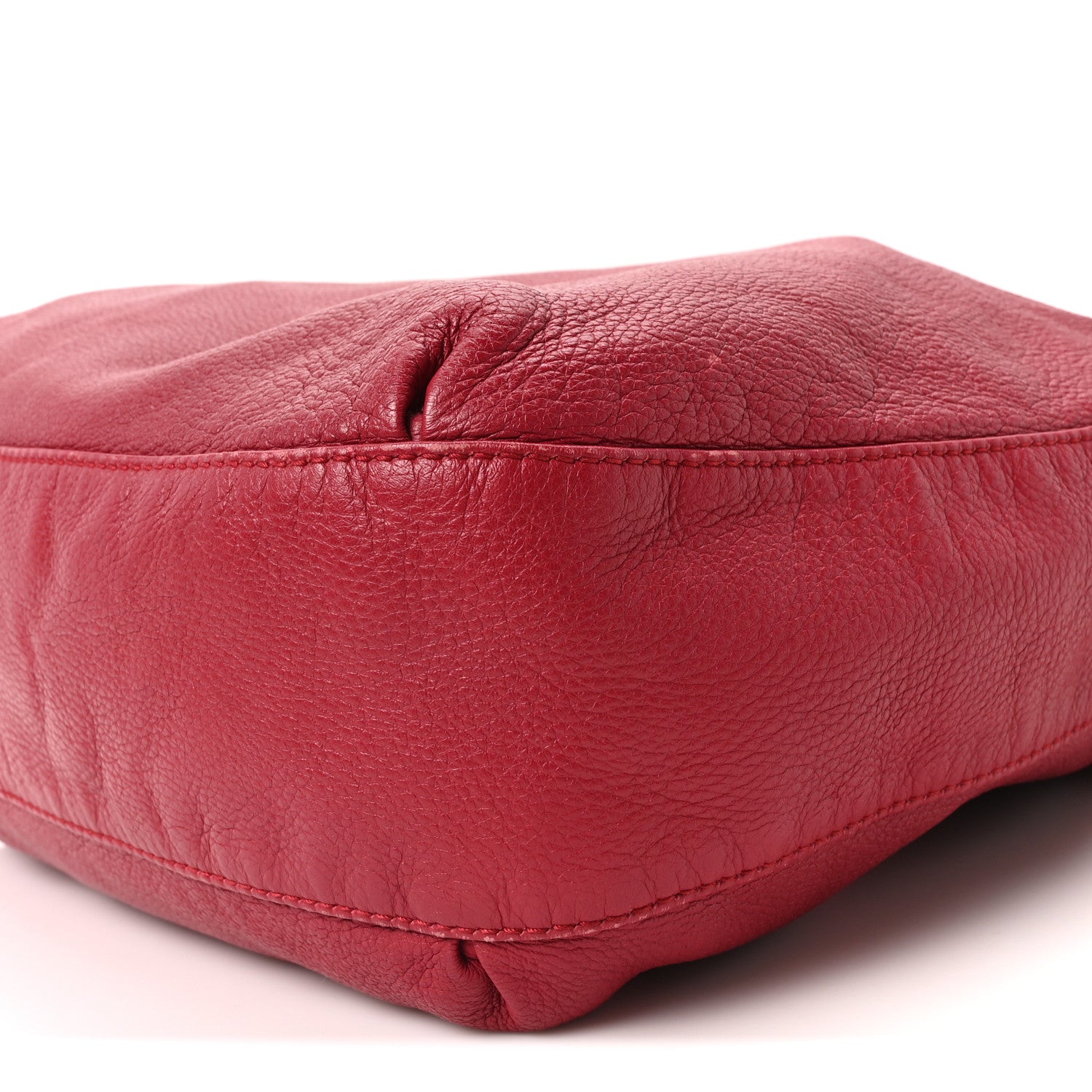Gucci Pebbled Calfskin Medium G Wave Shoulder Bag Red 21 of 21