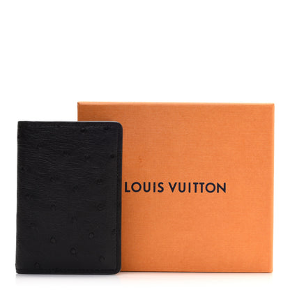 Louis Vuitton Ostrich Pocket Organizer Black 7 of 7