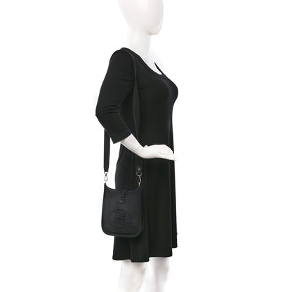 Hermes Taurillon Clemence Evelyne TPM Black 2 of 9