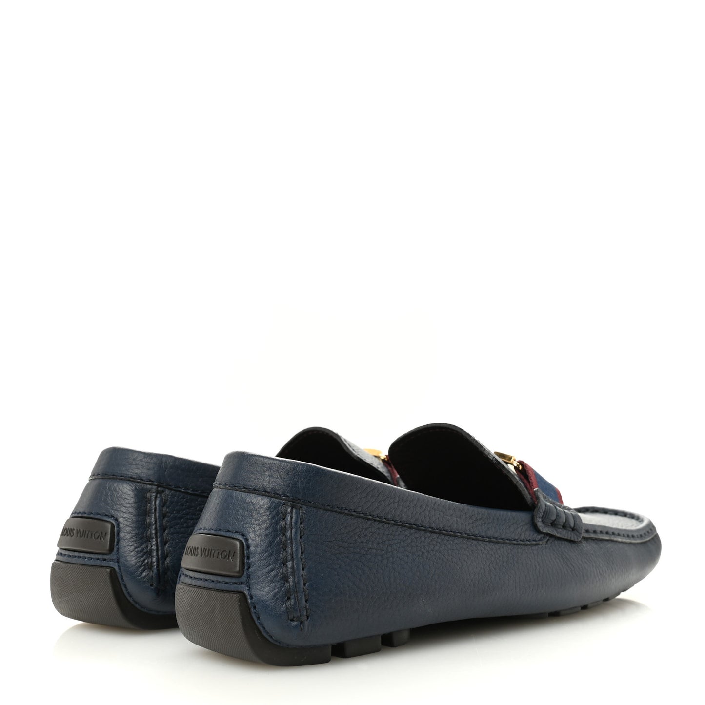 Grained Calfskin Mens Monte Carlo Car Shoe Moccasin Loafers 9 Blue
