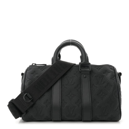 Louis Vuitton Monogram Taurillon Keepall Bandouliere 25 Black 1 of 9