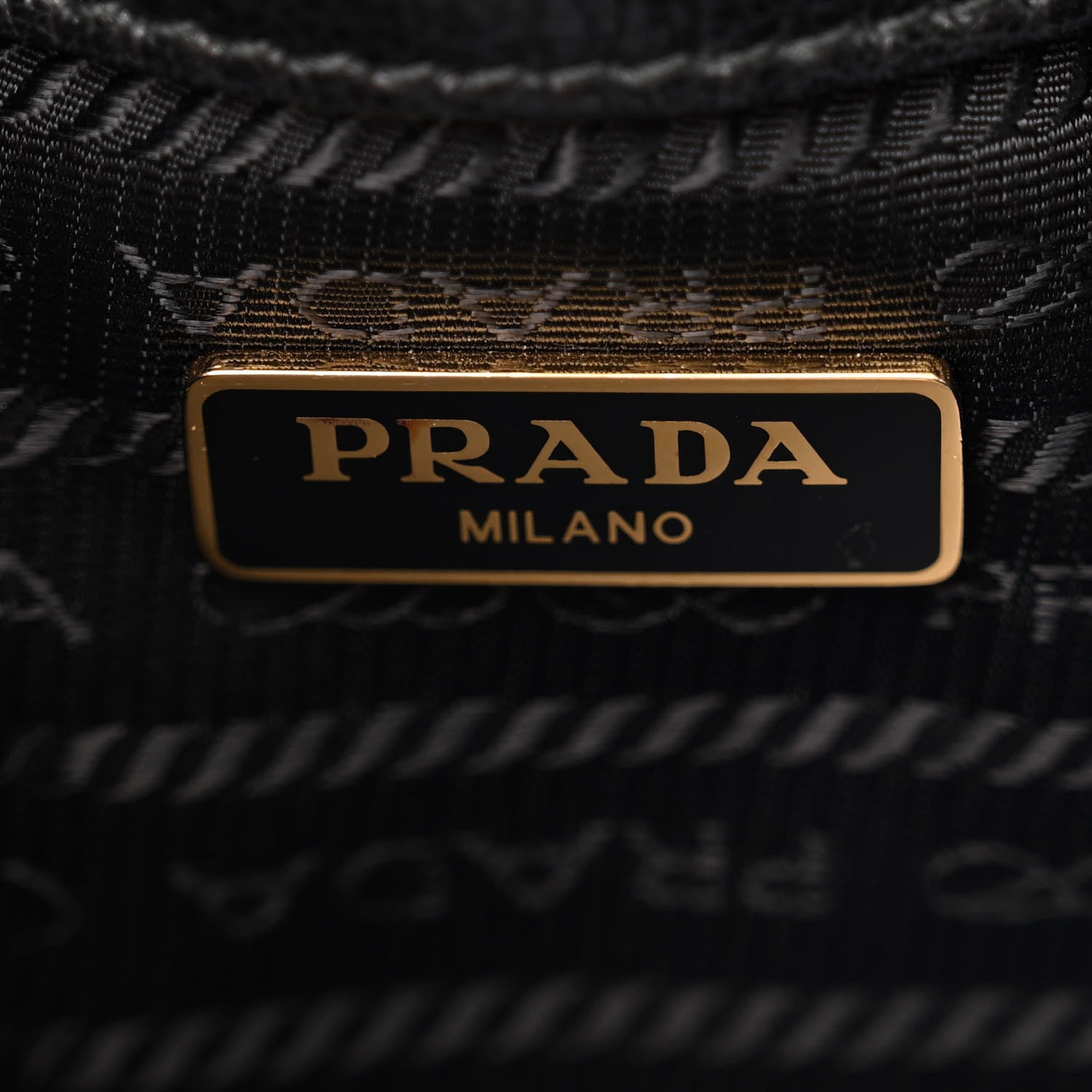 Prada Glace Calfskin Embossed Secchiello Bucket Bag Black 6 of 9