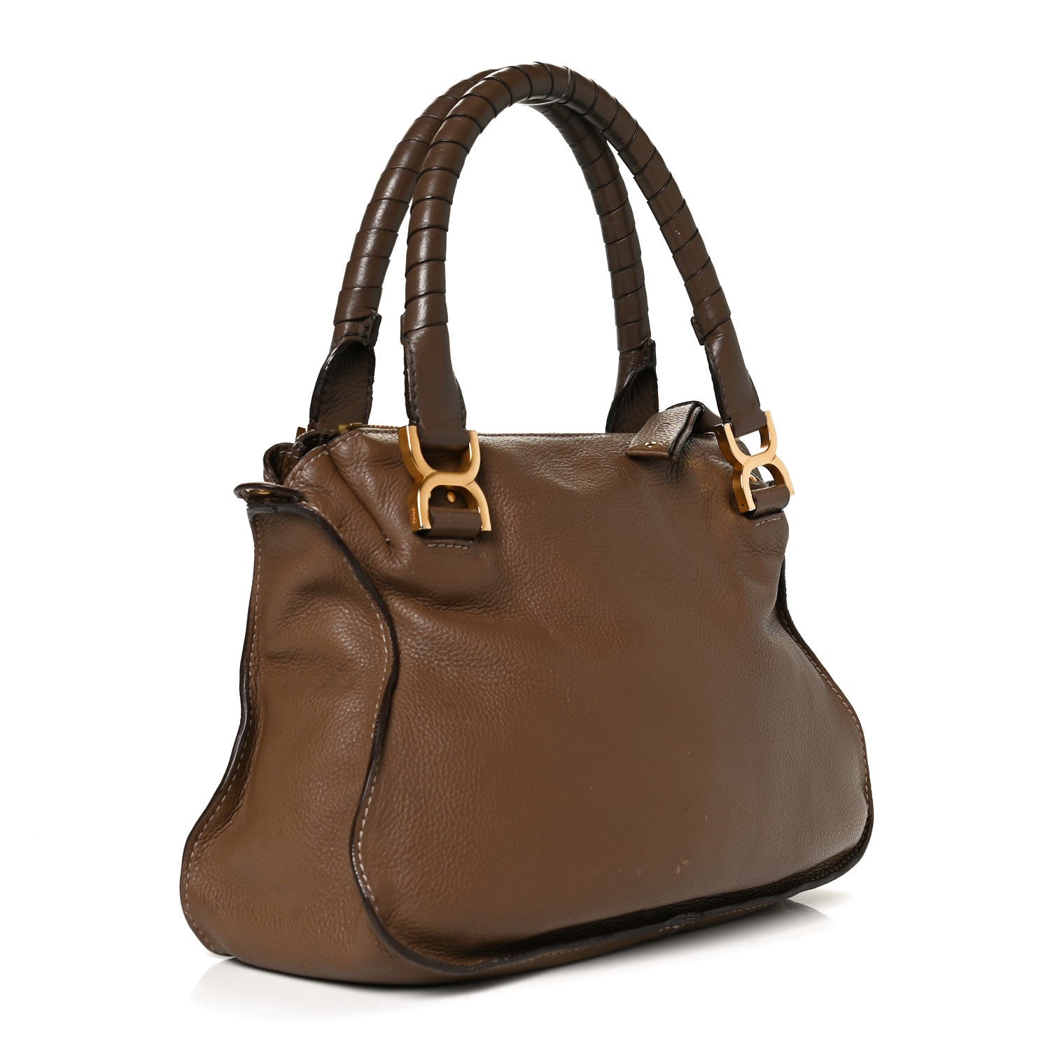 Chloe Calfskin Medium Marcie Satchel Barbour Khaki 3 of 15