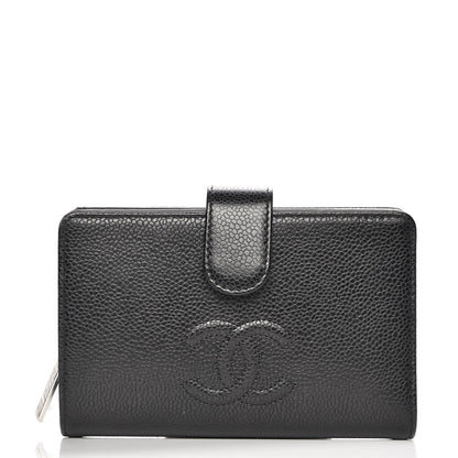 Chanel Caviar Timeless CC Zipped Pocket Wallet Black 1 of 9