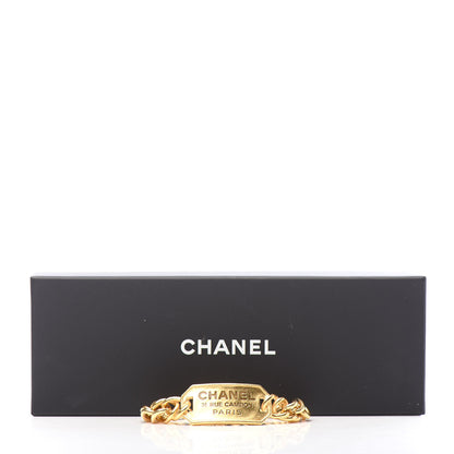 Chanel Metal 31 Rue Cambon Paris ID Chain Bracelet Gold 5 of 5