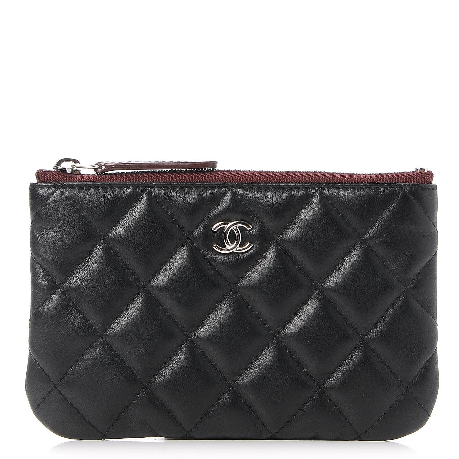 Chanel Lambskin Quilted Small Cosmetic Case Black 1 of 8