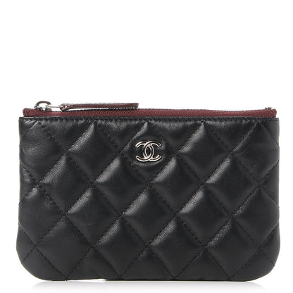 Chanel Lambskin Quilted Small Cosmetic Case Black 1 of 8