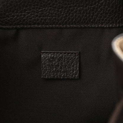 Gucci Monogram Dollar Calfskin O Drawstring Backpack Beige Ebony Testa di Moro Dark Chocolate 6 of 10