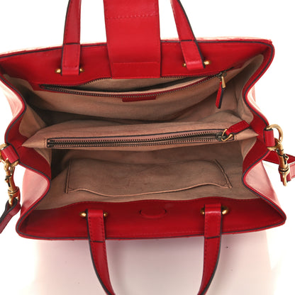 Gucci Calfskin Matelasse Small GG Marmont Tote Hibiscus Red 5 of 11