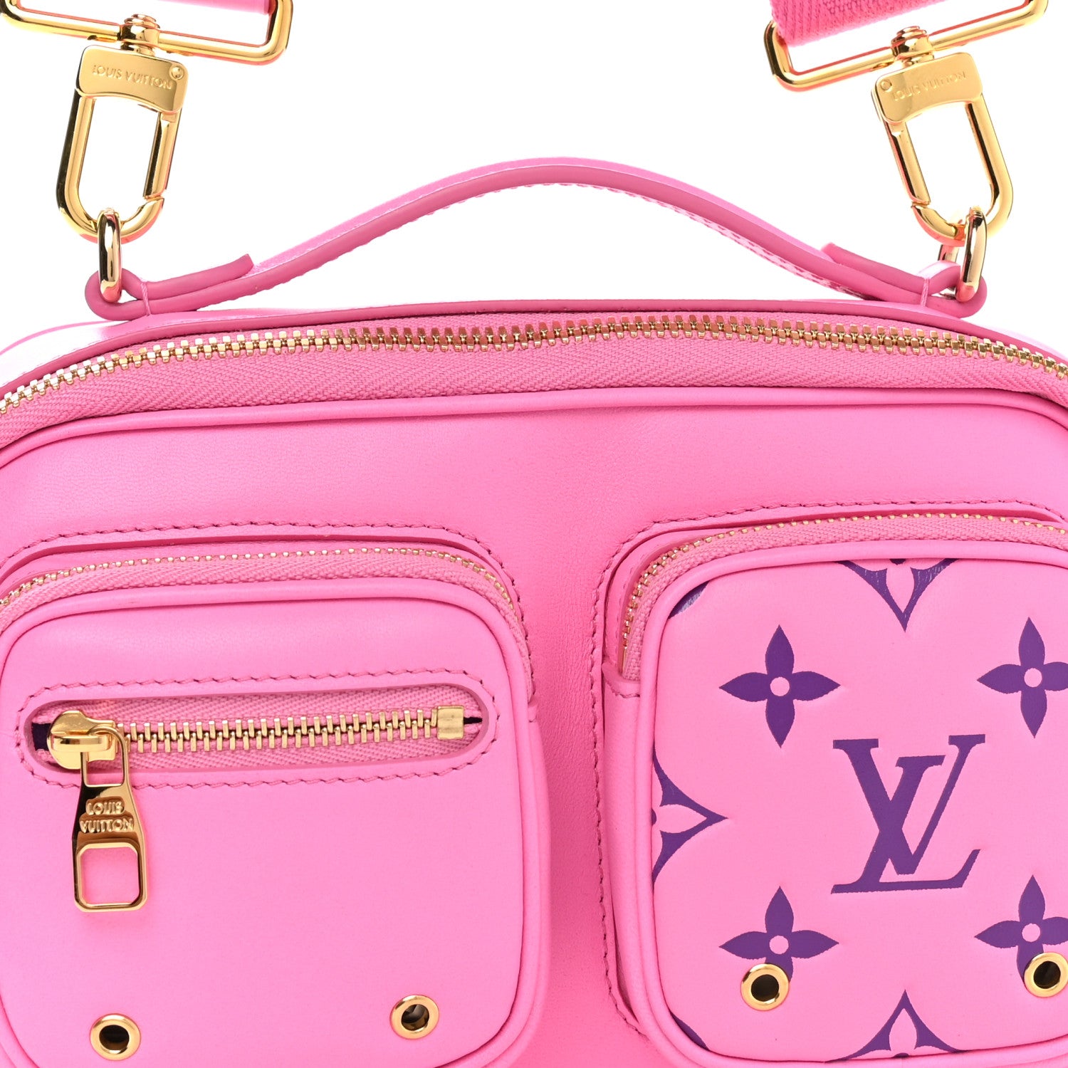 Louis Vuitton Calfskin Embossed Monogram Vuittamins Utility Crossbody Rose Violet 7 of 9