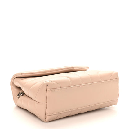 Saint Laurent Calfskin Y Quilted Monogram Toy Loulou Crossbody Bag Nude Powder 4 of 10