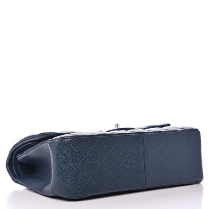 Chanel Caviar Quilted Jumbo Double Flap Dark Blue 4 of 16