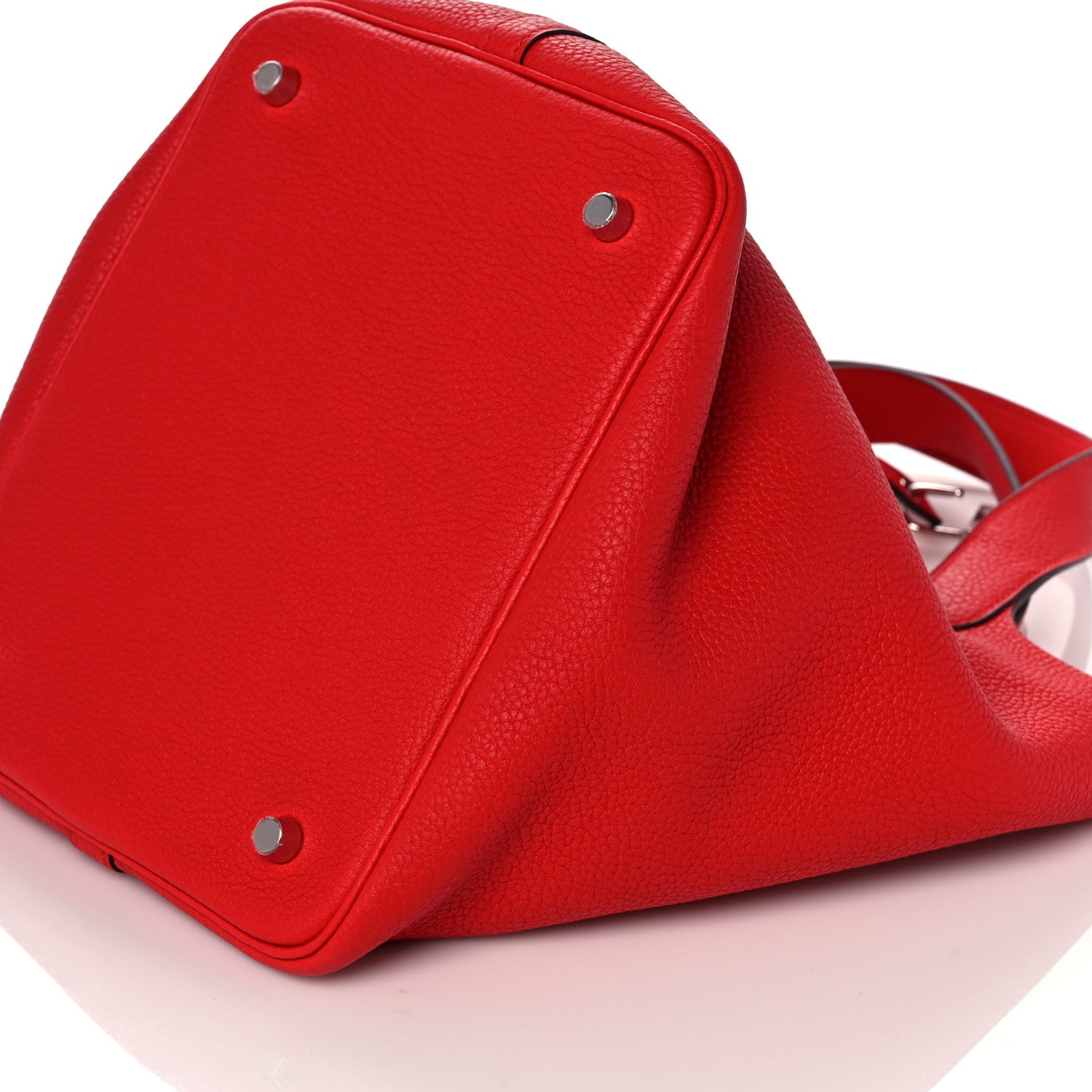 Hermes Taurillon Clemence Picotin Lock 22 MM Rouge De Coeur 9 of 9