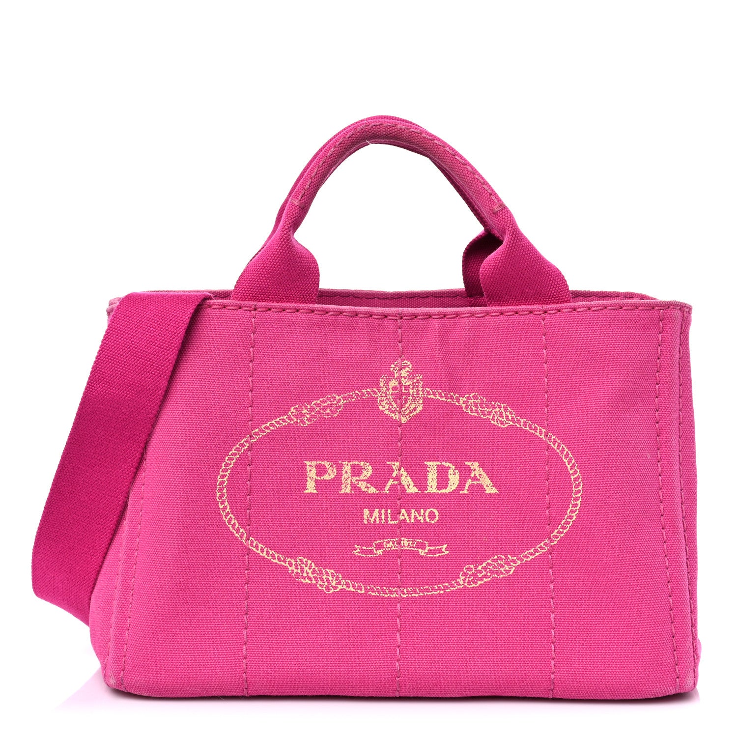 Prada Canapa Small Logo Tote Fuxia 1 of 17