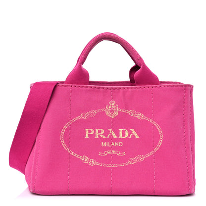 Prada Canapa Small Logo Tote Fuxia 1 of 17