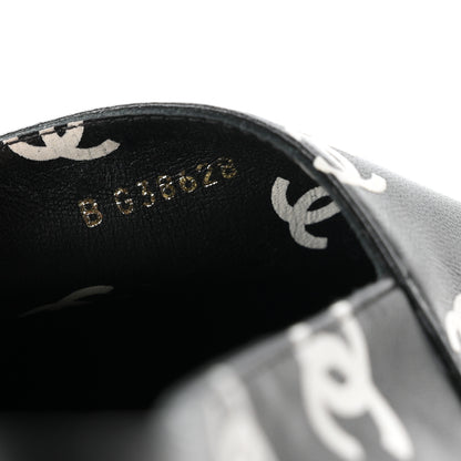 Chanel Lambskin Printed CC Espadrilles 39 Black White 10 of 11