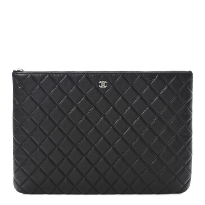 Chanel Caviar Quilted Large Cosmetic Case Black 1 of 7
