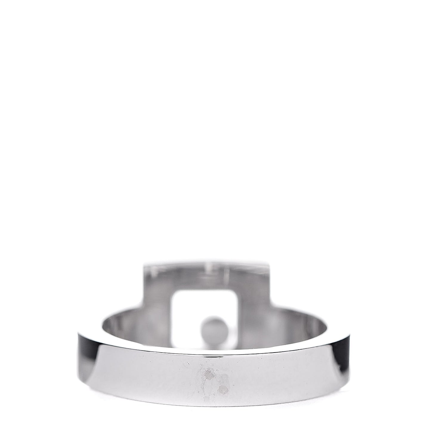 18K White Gold Diamond Happy Diamond Square Ring 52 6
