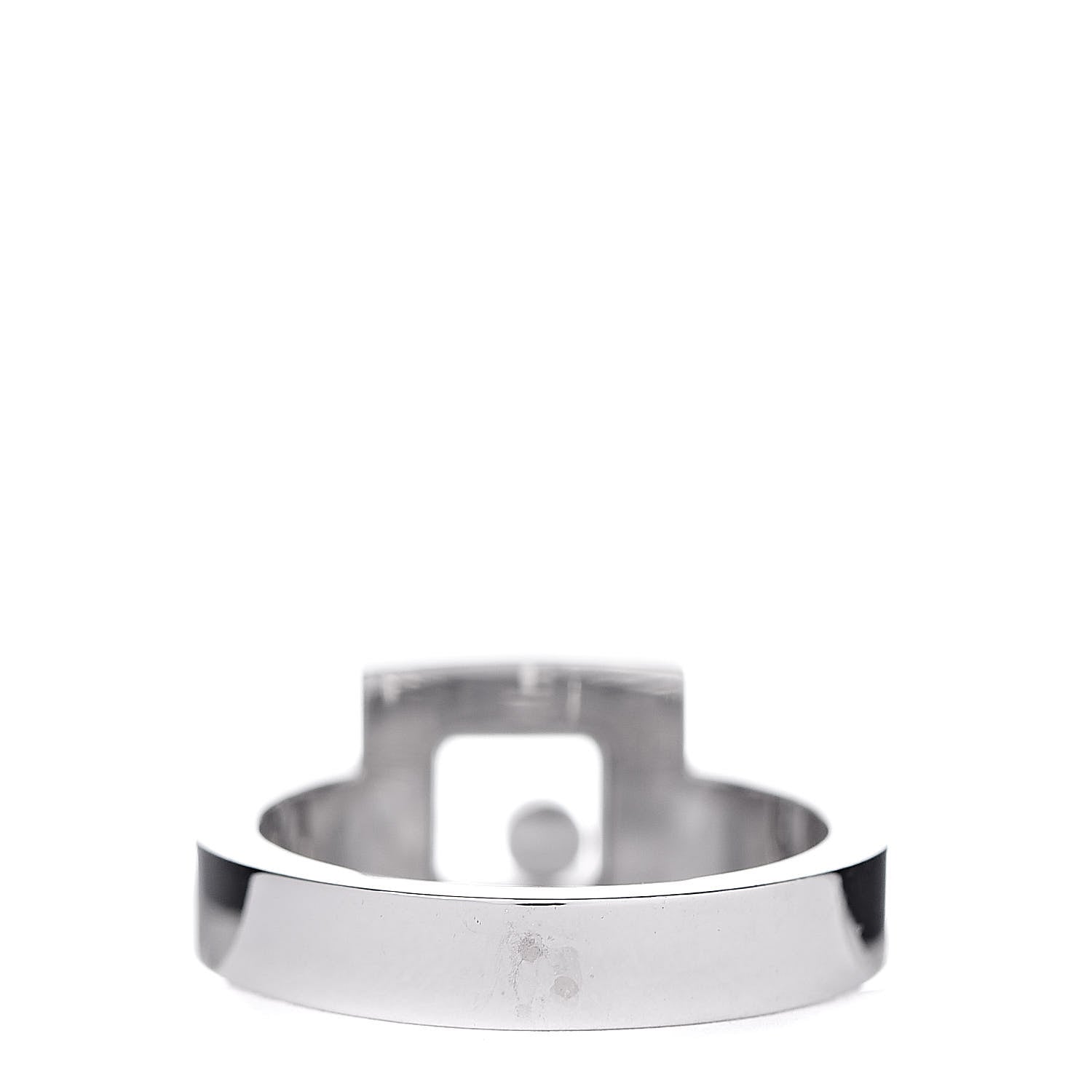Chopard 18K White Gold Diamond Happy Diamond Square Ring 52 6 4 of 4