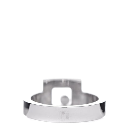 Chopard 18K White Gold Diamond Happy Diamond Square Ring 52 6 4 of 4