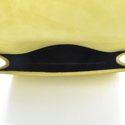 Saint Laurent Patent Calfskin Monogram Large Belle De Jour Clutch Yellow 5 of 9