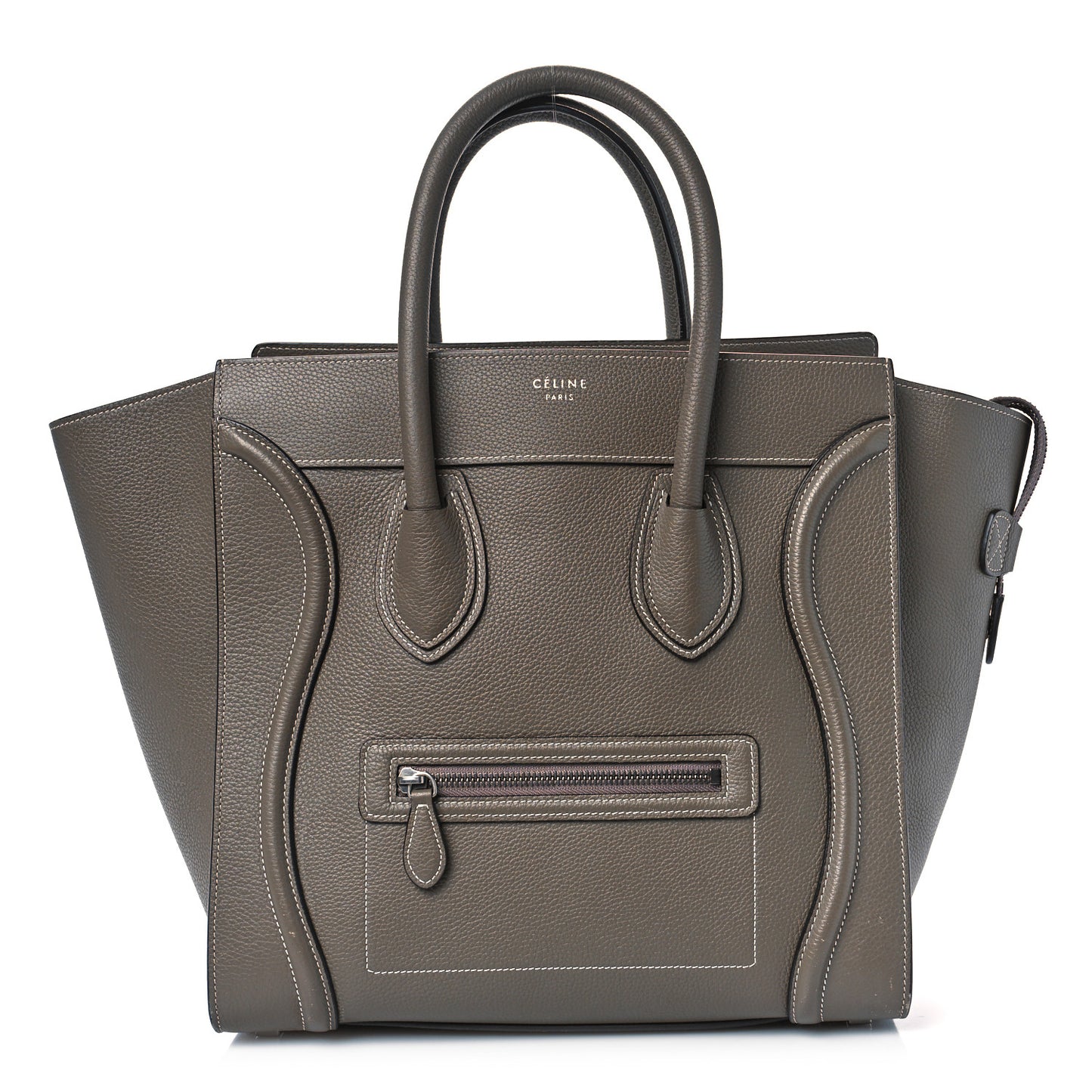Drummed Calfskin Mini Luggage Souris