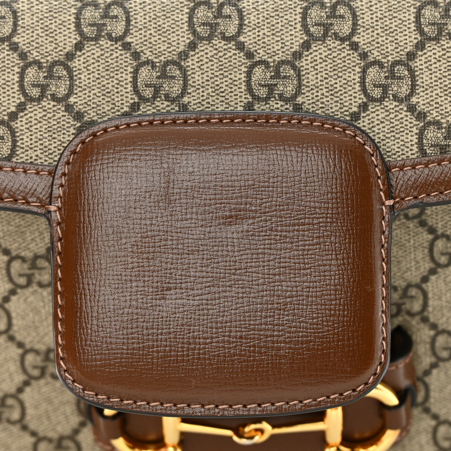Gucci GG Supreme Monogram Horsebit 1955 Shoulder Bag Beige Brown Sugar 15 of 18